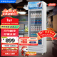 榮事達（Royalstar）288升單門(mén)展示柜 商用冷藏冰箱 冷柜超市飲料啤酒保鮮柜 大容量立式冷柜 LSC-288