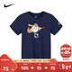 NIKE 耐克童裝短袖T恤男女童卡通圖案兒童舒適柔軟抗皺短袖上衣