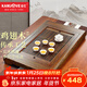 金灶（KAMJOVE）雞翅木茶盤(pán) 實(shí)木小茶臺功夫茶具套裝功夫茶盤(pán)茶具托盤(pán) KW-39 搭配KP-60茶具 P-302桶