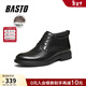 百思圖2025冬季新款商場(chǎng)同款休閑皮鞋時(shí)尚商務(wù)男鞋61101DD5 黑色絨里 40