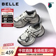 百麗（Belle）機能風(fēng)老爹鞋女商場(chǎng)同款撞色厚底增高休閑鞋E2G1DCM5 銀色 38 (240mm)