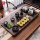 豪峰2026新款整套功夫茶具套裝家用木茶盤(pán)一體燒水泡茶壺新年伴手禮物
