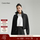 Calvin Klein運動(dòng)【速干】秋季女士休閑撞色織帶ck跑步訓練服立領(lǐng)運動(dòng)外套 001-太空黑 S