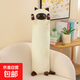 小貓咪抱枕長(cháng)條枕頭可愛(ài)布娃娃床上夾腿兒童玩偶圓柱形毛絨玩具女 黃色 110cm