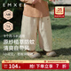 嫚熙（EMXEE）嬰童春季休閑闊腿褲皺皺紗男女寶防蚊褲兒童長(cháng)褲 奶杏仁 90 cm