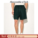Abercrombie & Fitch美式復古百搭松緊腰五分褲休閑褲短褲25夏季男裝128-5048 橄欖綠 L (180/86A)