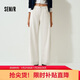 森馬（Semir）牛仔褲女冬季分割抓毛拖地褲2025酷颯風(fēng)顯腿長(cháng)彎刀褲109725124008