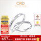 CRD克徠帝【現貨閃發(fā)】漪動(dòng)鉆石情侶款對戒婚戒結婚訂婚求婚鉆戒 PT950鉑金 一對 男戒約1分 女戒共約3分