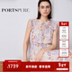 PORTSPURE寶姿女裝2025早秋新品法式度假浪漫印花荷葉邊度假長(cháng)裙 PRINT MIX XS 34