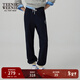 Teenie Weenie小熊秋季簡(jiǎn)約束腳休閑褲運動(dòng)灰色衛褲寬松時(shí)尚長(cháng)褲女 藏青色 L (170)