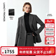 朗姿復古羊毛灰色高智氣質(zhì)通勤職業(yè)西服外套女2024冬季新款西裝 深灰色2 2XL