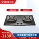 村田（citin）JZT/Y-X6Pro風(fēng)隨火動(dòng)燃氣灶具雙爐頭雙眼灶具嵌入臺式猛火灶家用臺嵌兩用玻璃X6Pro燃氣灶雙邊定時(shí) 液化氣