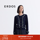 ERDOS 春夏圓領(lǐng)刺繡修身小香風(fēng)顯瘦女開(kāi)衫羊絨衫 藏藍 S 160/80A