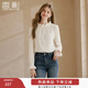 香影木耳邊白色針織衫女2025冬季新款氣質(zhì)長(cháng)袖法式套頭內搭打底衫 鷺白 L 165/88A/110-125斤