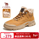 駱駝（CAMEL）雪地靴棉鞋保暖加絨戶(hù)外徒步工裝馬丁靴男 G13W342071 駝色 43