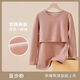 孕婦保暖內衣套裝哺乳秋衣上衣產(chǎn)后喂奶冬季加絨加厚懷孕期月子服 豆沙【升級巨厚一體絨】1件上衣 M(建議80-100)