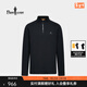 比音勒芬【輕量親膚】春秋季男士時(shí)尚上衣輕戶(hù)外休閑運動(dòng)立領(lǐng)長(cháng)袖T恤百搭 07黑 XL （110）