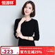 恒源祥羊毛衫女新款秋冬修身套頭半高圓領(lǐng)針織衫打底毛衣女 低圓領(lǐng) 黑色 M 160