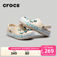 卡駱馳（CROCS）洞洞鞋貝雅卡駱班輕便耐磨一腳蹬休閑鞋|205089 冬日白/彩色-1LI 37 /38(230mm)