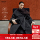 艾諾絲雅詩(shī)【商場(chǎng)同款】2025冬季新款通勤系帶雙面呢大衣毛呢外套女41022355 煙灰色 S