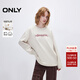 ONLY2025秋季新款簡(jiǎn)約舒適百搭撞色字母印花長(cháng)袖T恤女|125102004 C40風(fēng)鈴灰色 M (165) 84A