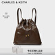 CHARLES&KEITH柔軟單肩流浪包水桶包雙肩包女包生日禮物CK2-10151393