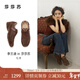 莎莎蘇【李蘭迪同款】2025新款棕色復古運動(dòng)阿甘鞋內增高休閑芭蕾德訓鞋 咖啡色 37