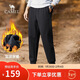 駱駝（CAMEL）加絨休閑衛褲男士加厚保暖防寒寬松束腳運動(dòng)長(cháng)褲子冬季MG12266838