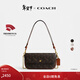 蔻馳（COACH）【禮物】女士馬車(chē)圖案印花BROOK翻蓋鏈帶包斜挎單肩包高級感女包 B4/松露色 高光琥珀色