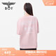 BOY LONDON【滿(mǎn)天星】春夏男女同款短袖漸變燙鉆印花時(shí)尚T恤N01107 粉色 L