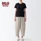 MUJI MUJI 女式 高密度編織 錐形褲 BEL11C2S 褲子 長(cháng)褲 休閑褲 淺棕色 均碼