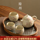 陶羽米黃汝窯陶瓷功夫茶具套裝戶(hù)外喝茶家用一壺三杯茶盤(pán)茶壺茶杯小套 桃枝秾粉龍蛋壺小套組