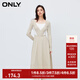 ONLY秋冬氣質(zhì)方領(lǐng)中長(cháng)款A字收腰針織連衣裙女|123407017 C11 仙人掌 M 165/84A