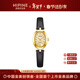 西普尼金表（HIPINE）手表女新款橢圓表金表女防水石英表黃金表輕奢純金999生日禮物 【小金豆-黑帶】金重1g+