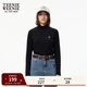 Teenie Weenie小熊女裝時(shí)尚簡(jiǎn)約長(cháng)袖T恤冬季半高領(lǐng)修身舒適打底衫 黑色 L (170)