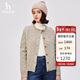 哈吉斯（HAZZYS）女裝 秋冬款女士彩點(diǎn)絞花休閑羊毛開(kāi)衫女ABYSD1BDD47