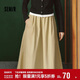 森馬（Semir）半身裙女春季松緊腰純色A字傘裙遮胯女士慵懶風(fēng)長(cháng)裙101125120008 