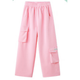 饞嘴狗（CHANZUIGOU）童裝女童甜美小兔衛衣套裝2026春季新款洋氣兒童上衣褲子女 粉色褲子 140 cm