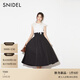 SNIDEL2025秋冬新品時(shí)尚百搭高腰純色A字大擺半身裙SWFS254262 黑色 S （0）