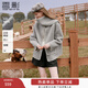 香影【羊毛+駱駝絨】短款雙面呢大衣女2025冬季新款灰色毛呢外套 淺灰 M 160/84A/95-110斤