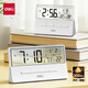 得力（deli）鬧鐘學(xué)生電子鬧鐘桌面智能臺鐘兒童臥室床頭鐘ins風(fēng)實(shí)時(shí)溫濕度開(kāi)學(xué)必備-LE125白