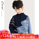 純一良品（CUNYI）童裝男童毛衣兒童針織衫秋冬裝新款中大童半高領(lǐng)保暖上衣 藏青 160 cm