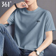 361°t恤男短袖衣服運動(dòng)服飾籃球體恤春夏季冰絲速干跑步男士健身裝 島灰藍-8 L