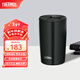 膳魔師（THERMOS）咖啡杯男女辦公高顏值日系簡(jiǎn)約杯子情侶水杯學(xué)生杯子TCDP 黑色【304不銹鋼內膽】 415ml