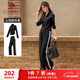 駱駝（CAMEL）立領(lǐng)健身女裝撞色修身兩件套運動(dòng)服 Y24CAWL6620 幻影黑 L