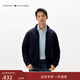 Tommy Hilfiger25春夏新款男珠地網(wǎng)眼雙面布美式寬松落肩立領(lǐng)開(kāi)衫衛衣外套