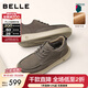 百麗（Belle）男鞋高幫休閑工裝鞋2025冬季新商場(chǎng)同款真皮板鞋加絨8WK01DD5預售 灰色-絨里 42 (260mm)