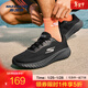 斯凱奇（Skechers）【服飾5折】搖搖鞋｜男女款復古時(shí)尚跑步鞋休閑鞋耐磨舒適透氣 男款-全黑色/BBK 39.5