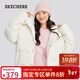 斯凱奇（Skechers）新年禮物羽絨服冬季連帽保暖外套休閑短款大衣男女同款L324U154