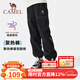 駱駝（CAMEL）小駱駝童裝兒童褲子男童女童加絨保暖軟殼褲中大童戶(hù)外休閑褲長(cháng)褲 幻影黑-D65CZ18058 160